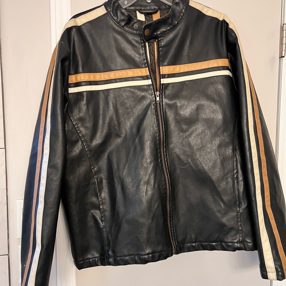 Brave Soul Black and Brown Varsity Jacket